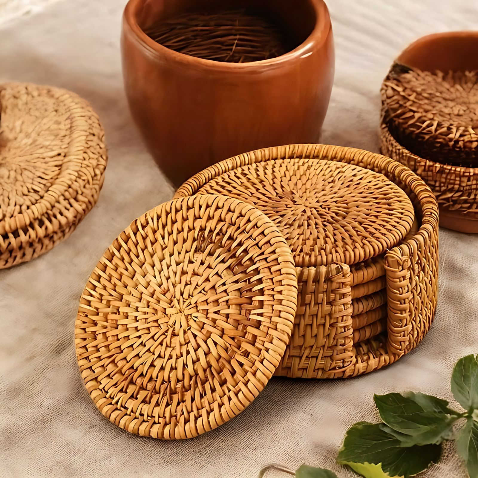 Hom & Ember – Bamboo Coasters - Hom & Ember