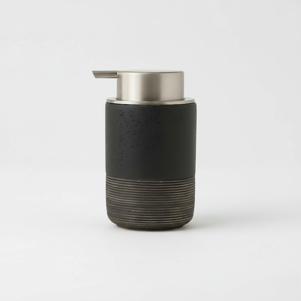 Hom & Ember – Elegant Ceramic Soap Dispenser for Modern Bathrooms with Timeless Charm