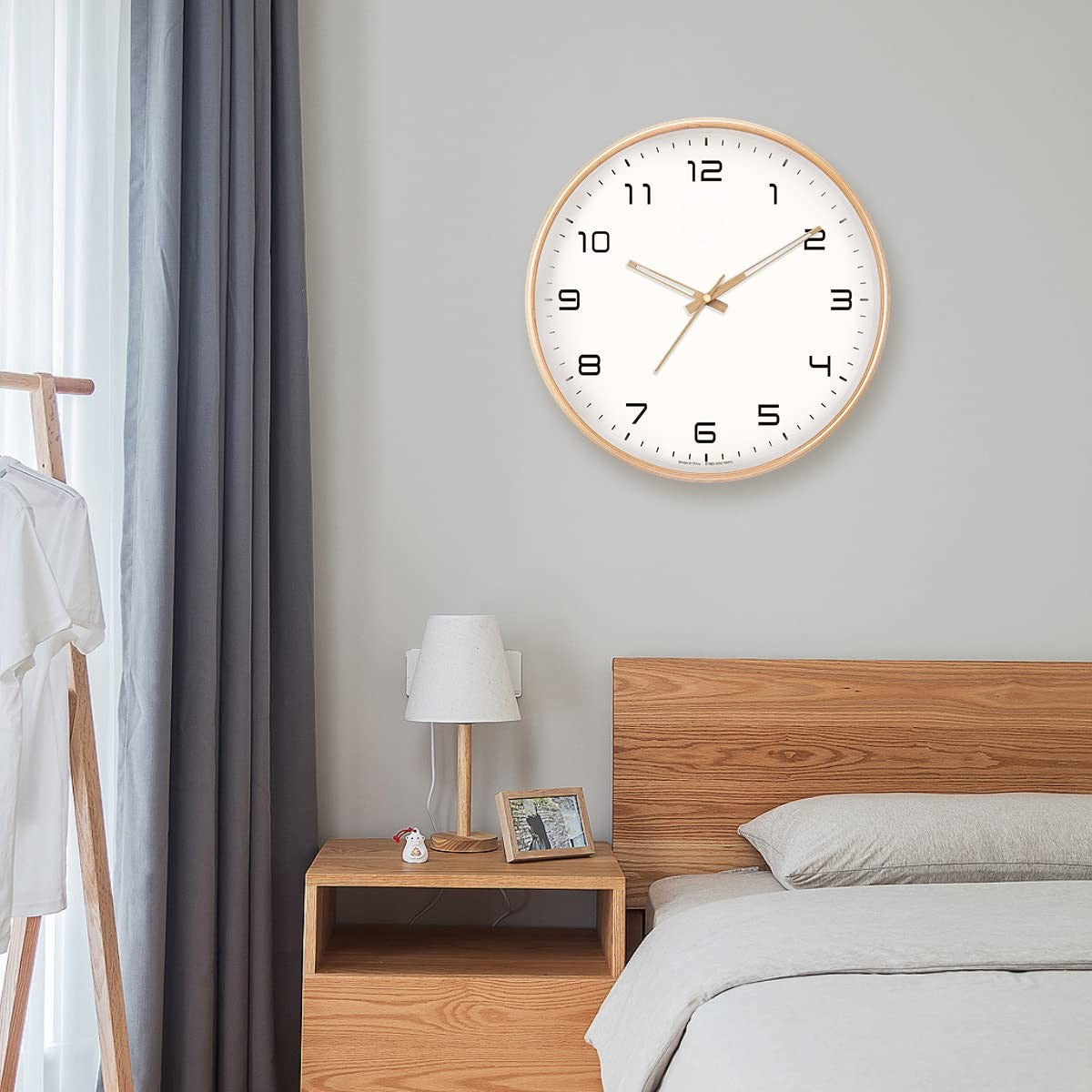 Hom & Ember – Stylish Modern Minimalist Wooden Wall Clock for Timeless Elegance
