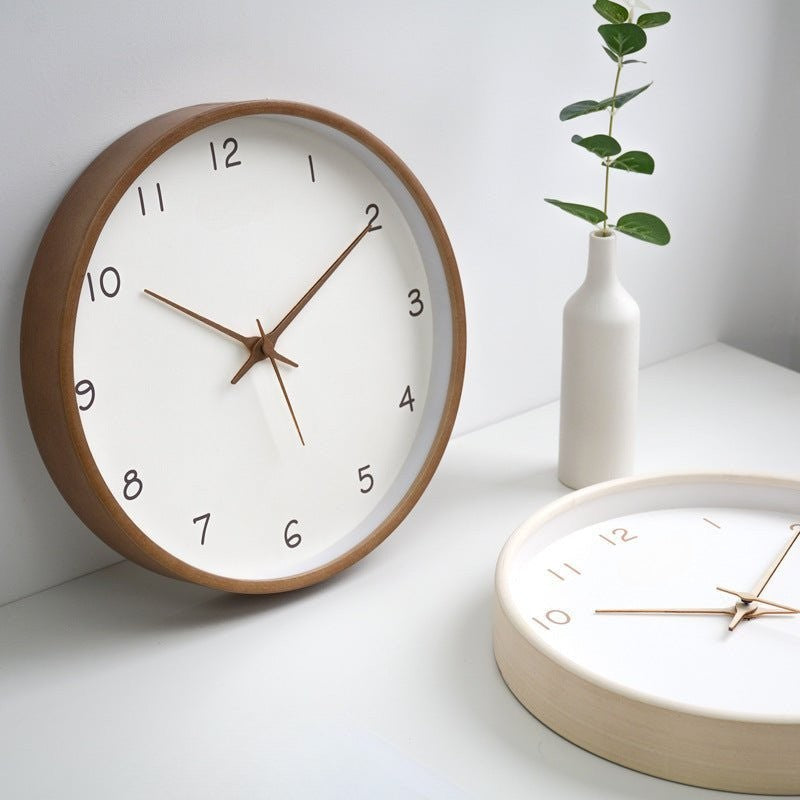 Hom & Ember – Stylish Modern Minimalist Wooden Wall Clock for Timeless Elegance