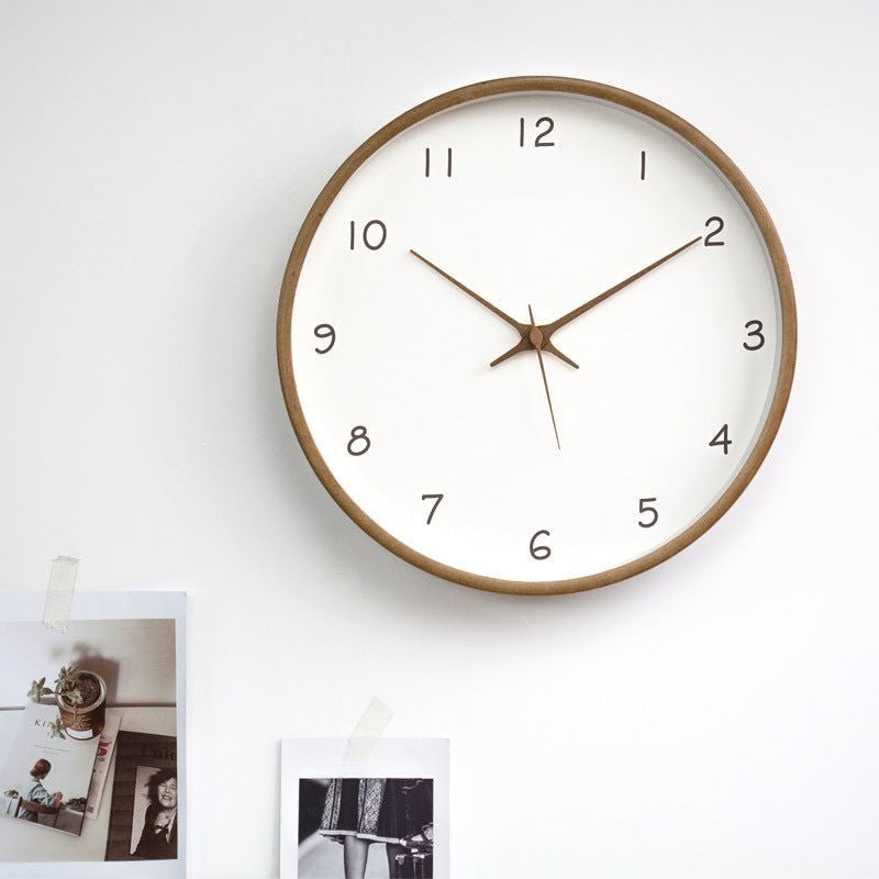 Hom & Ember – Stylish Modern Minimalist Wooden Wall Clock for Timeless Elegance