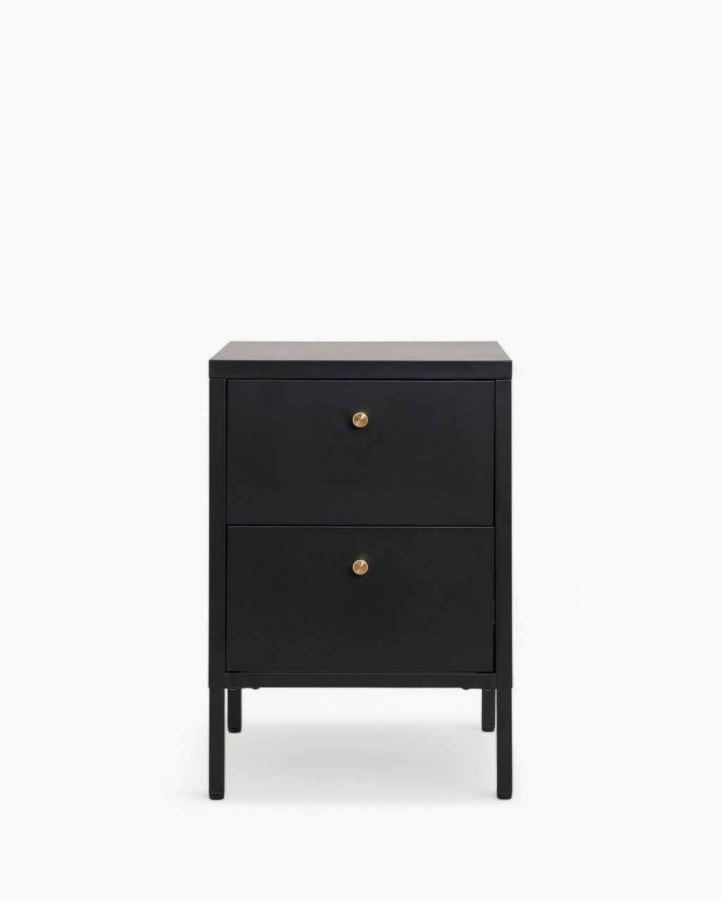 Hom & Ember - Chest with 2 Steel Drawers Black