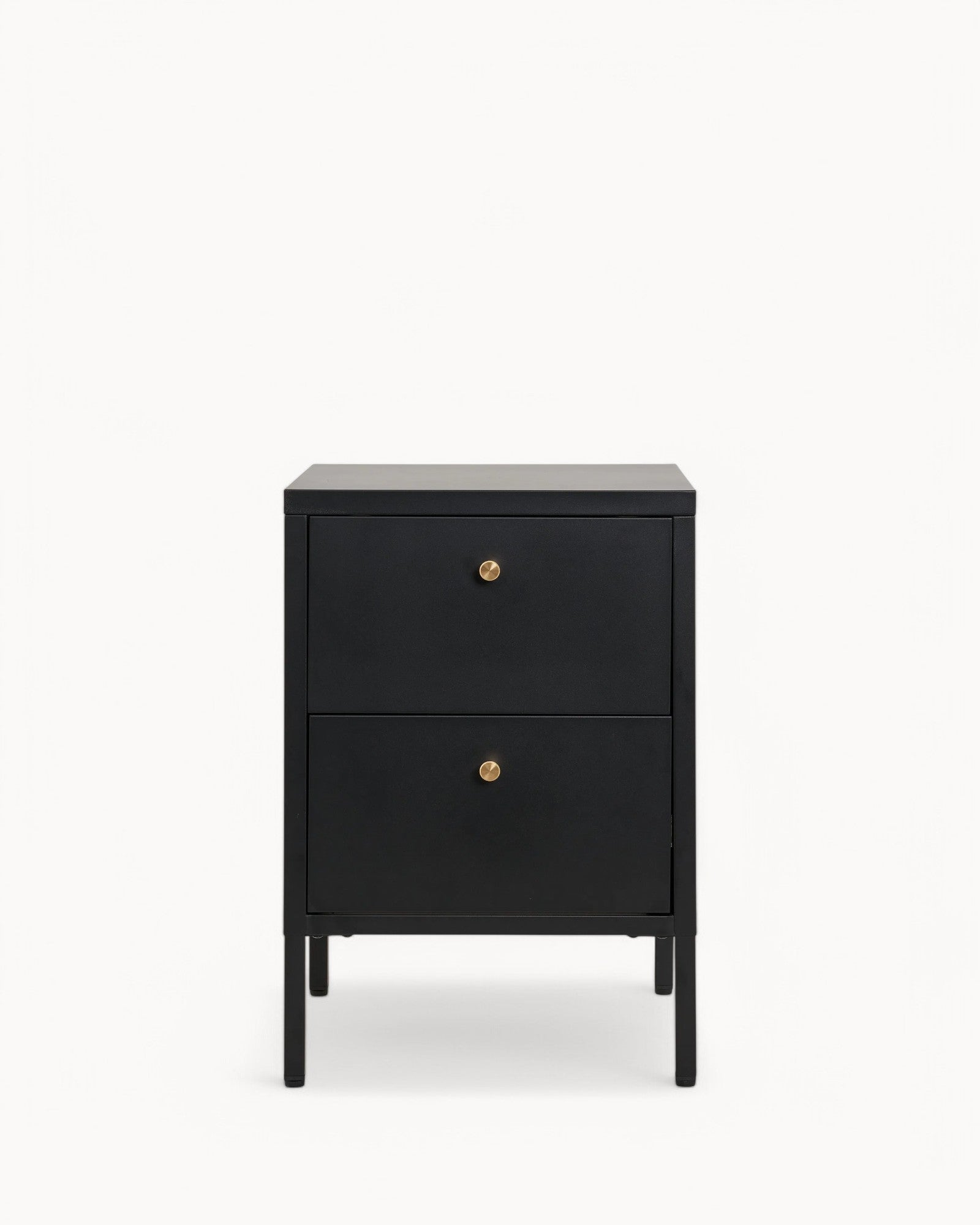 Hom & Ember - Chest with 2 Steel Drawers Black