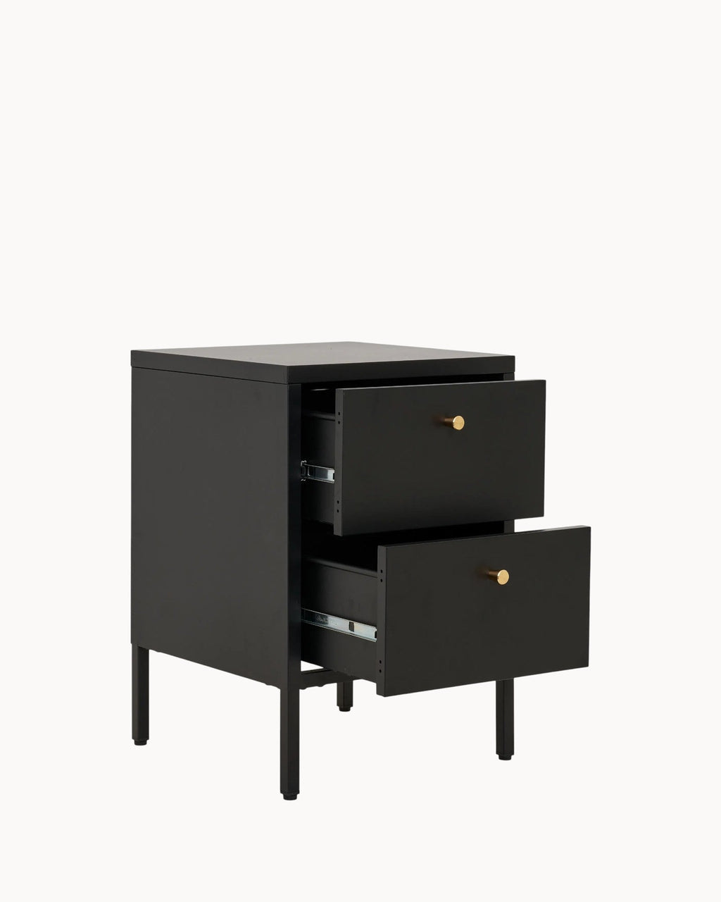Hom & Ember - Chest with 2 Steel Drawers Black