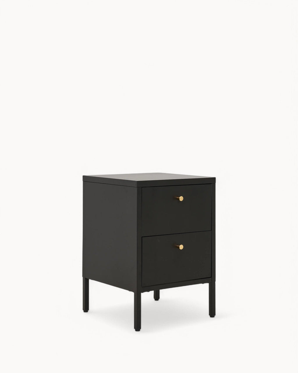 Hom & Ember - Chest with 2 Steel Drawers Black