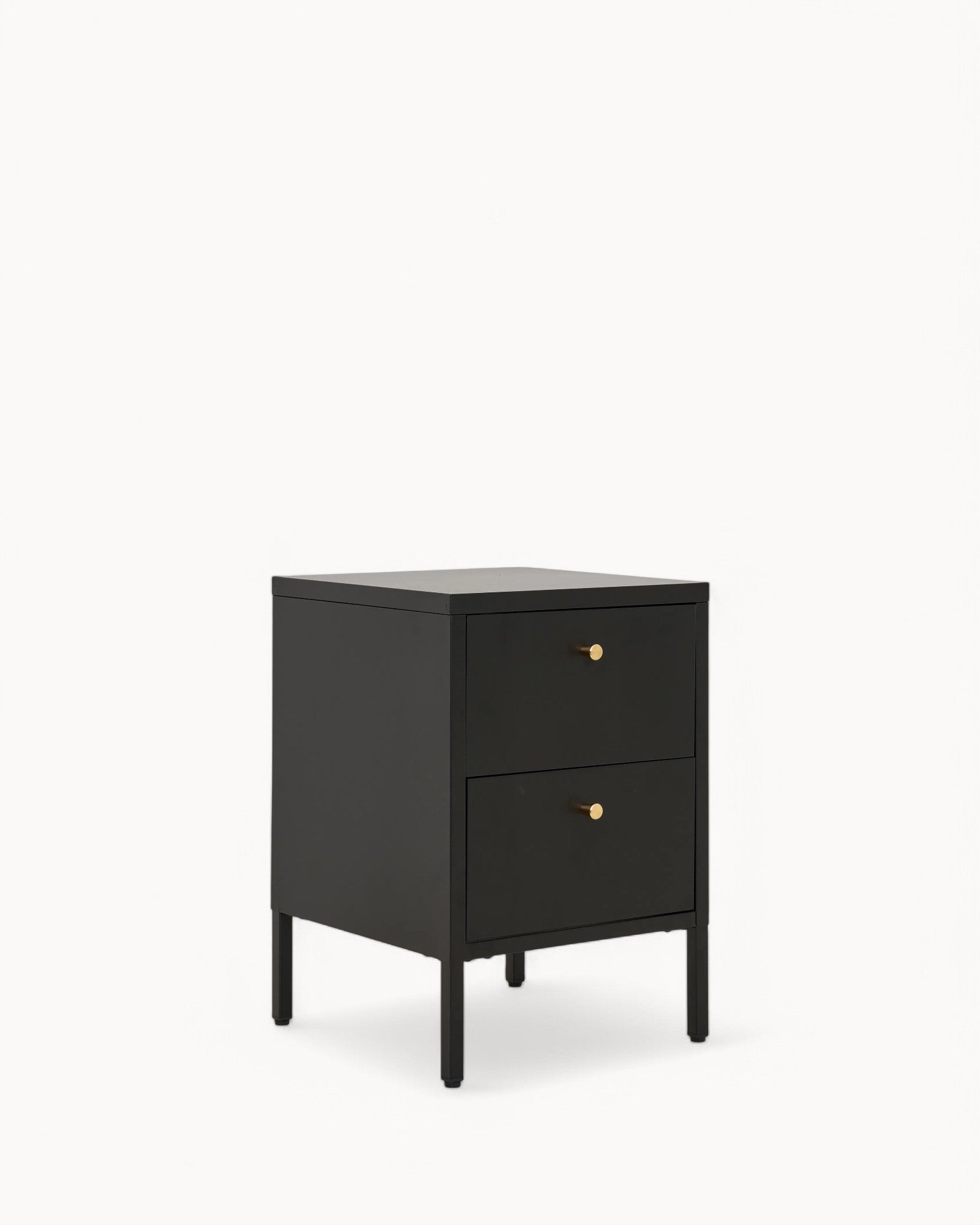 Hom & Ember - Chest with 2 Steel Drawers Black