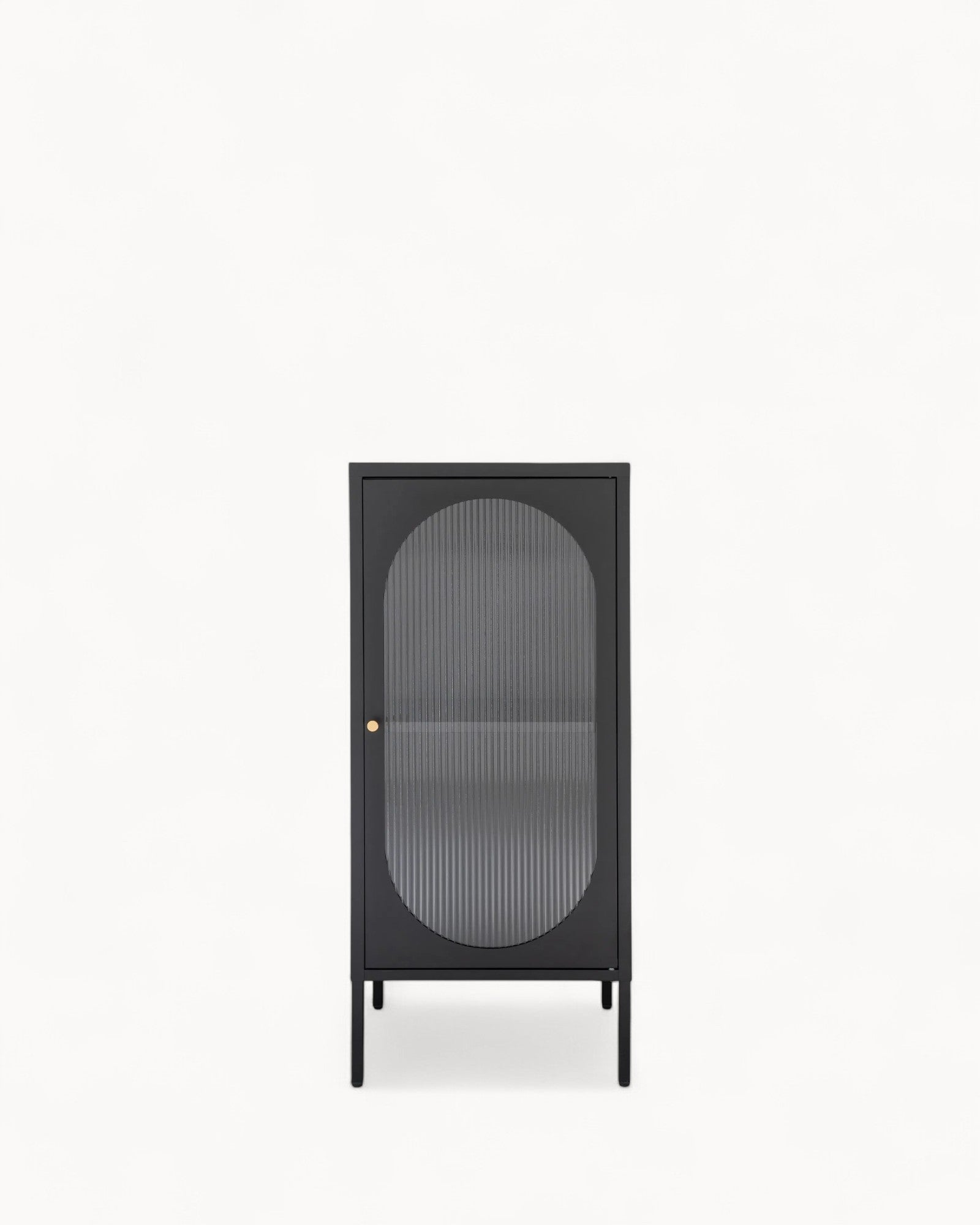 Hom & Ember - Display Cabinet Black Steel Glass