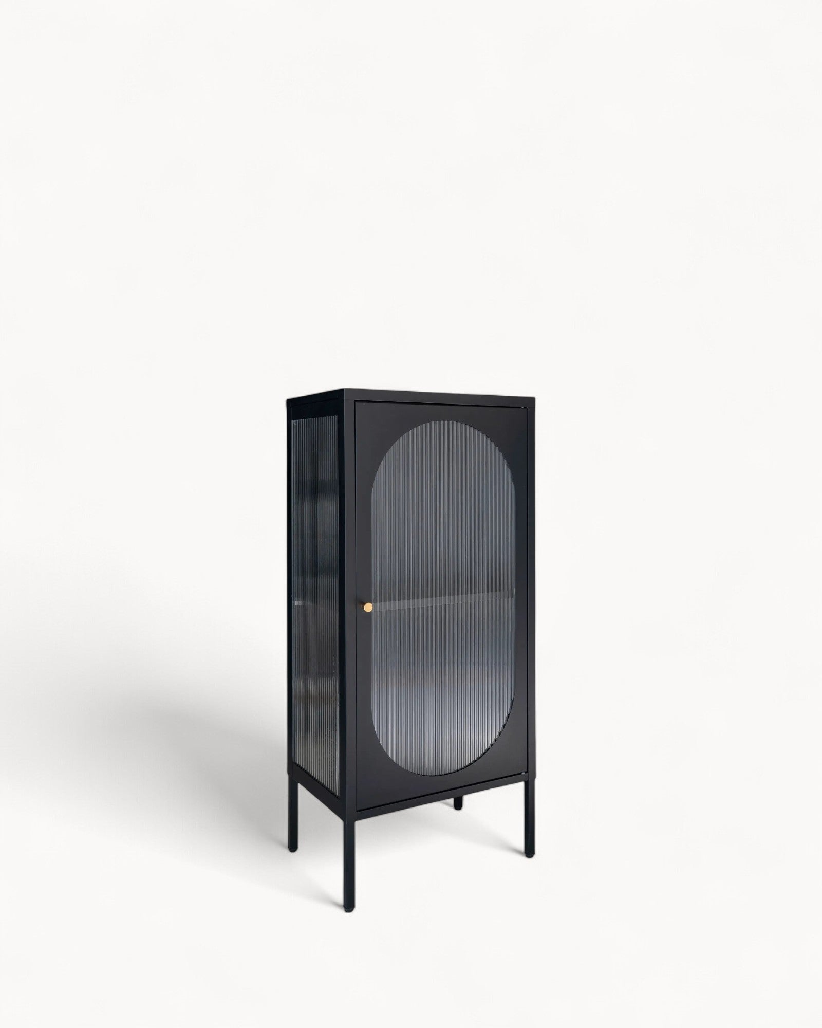 Hom & Ember - Display Cabinet Black Steel Glass