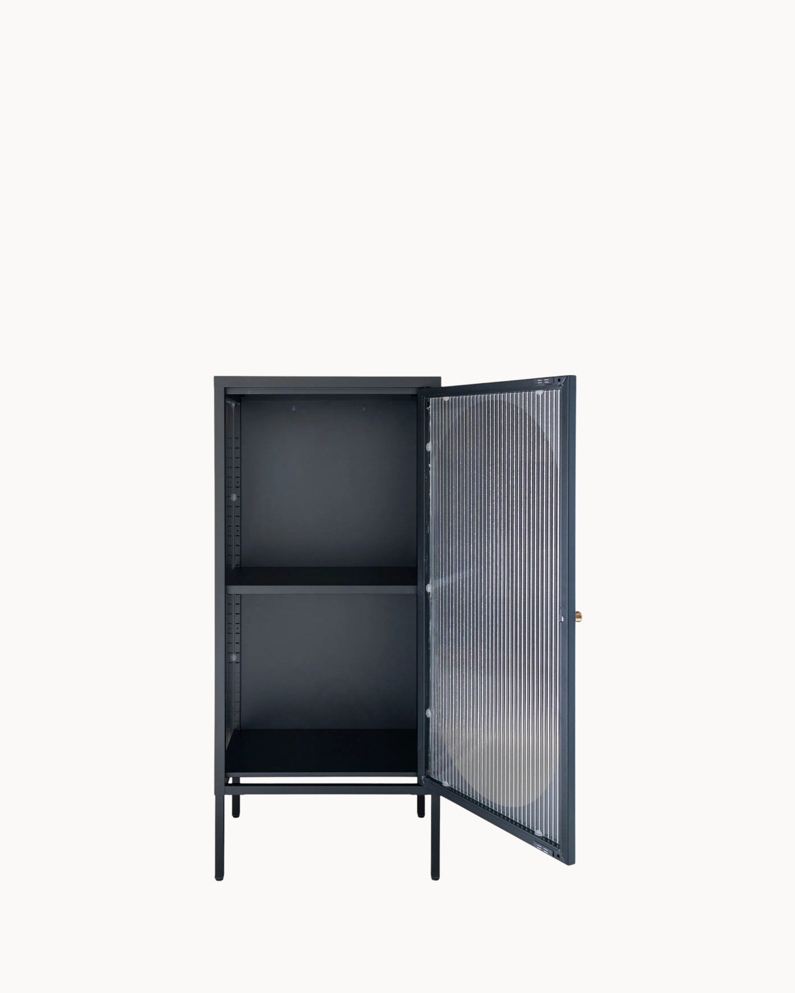 Hom & Ember - Display Cabinet Black Steel Glass
