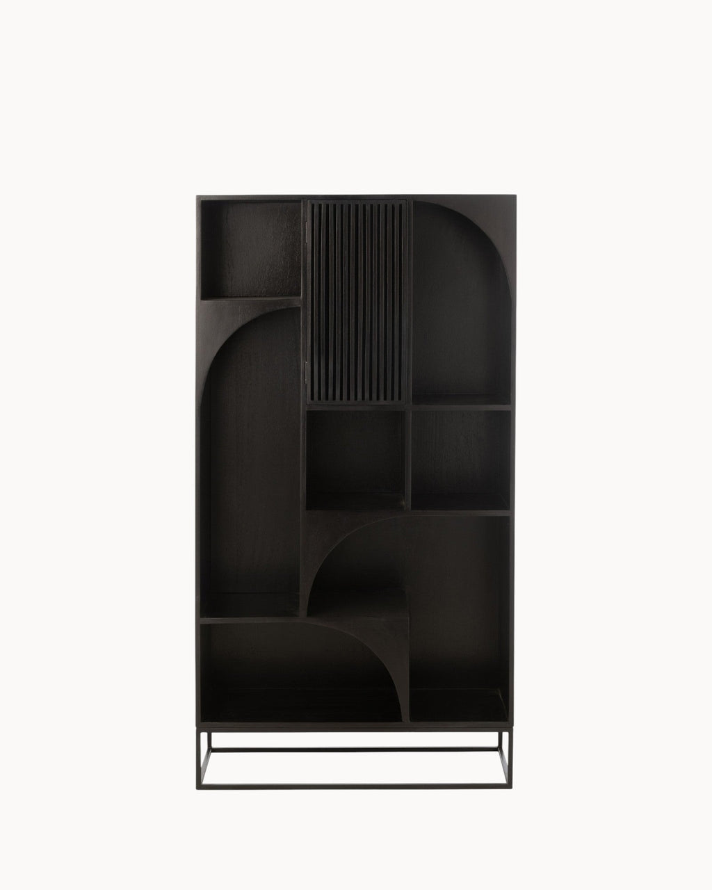 Hom & Ember - Tall Cabinet in Black Wood and MDF
