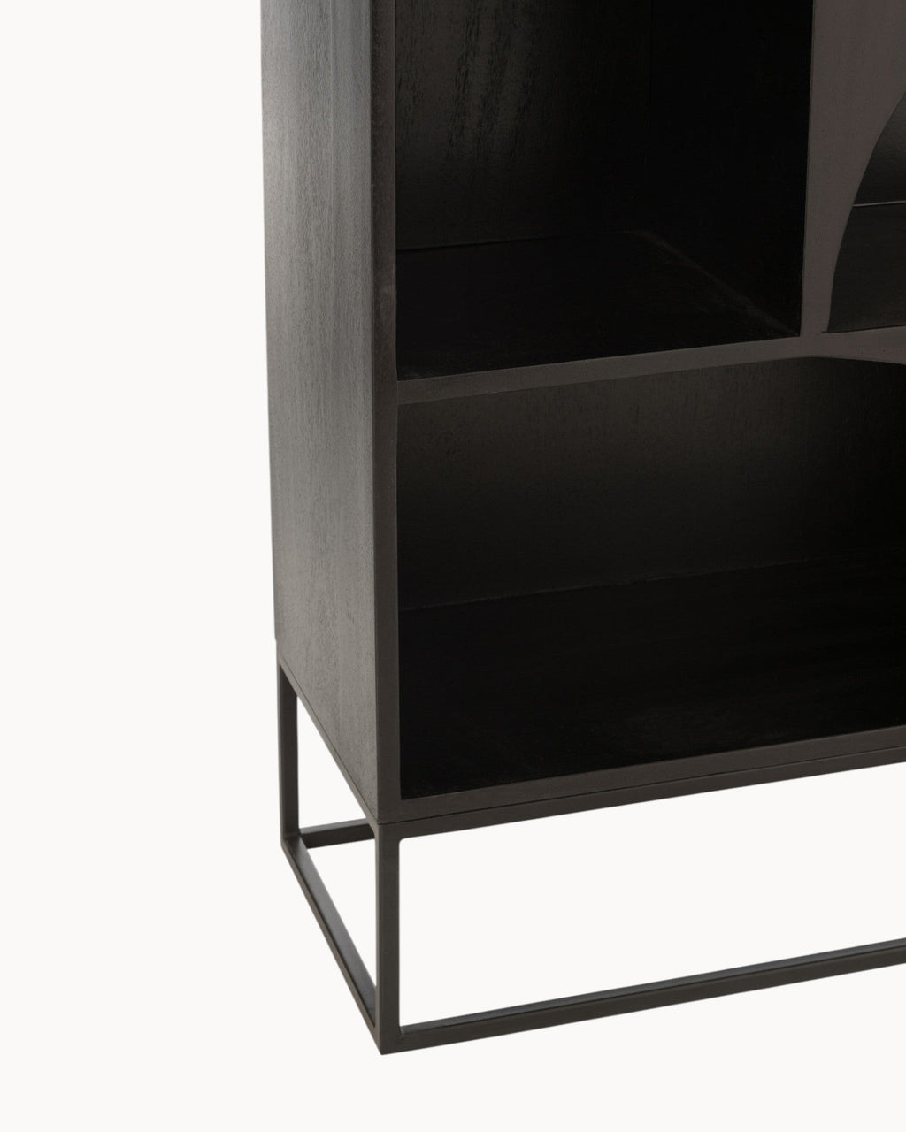 Hom & Ember - Tall Cabinet in Black Wood and MDF
