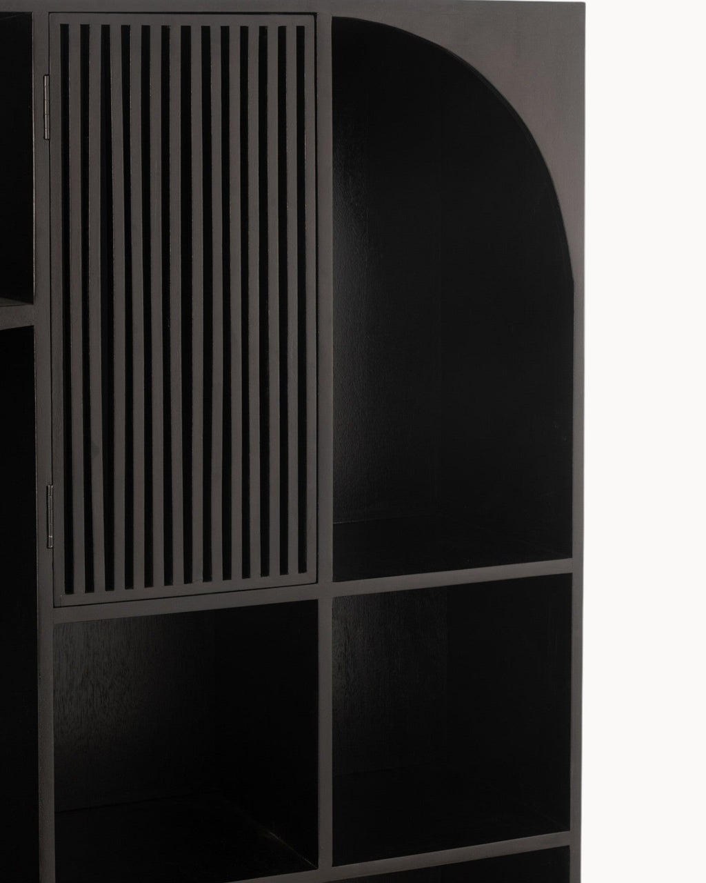 Hom & Ember - Tall Cabinet in Black Wood and MDF