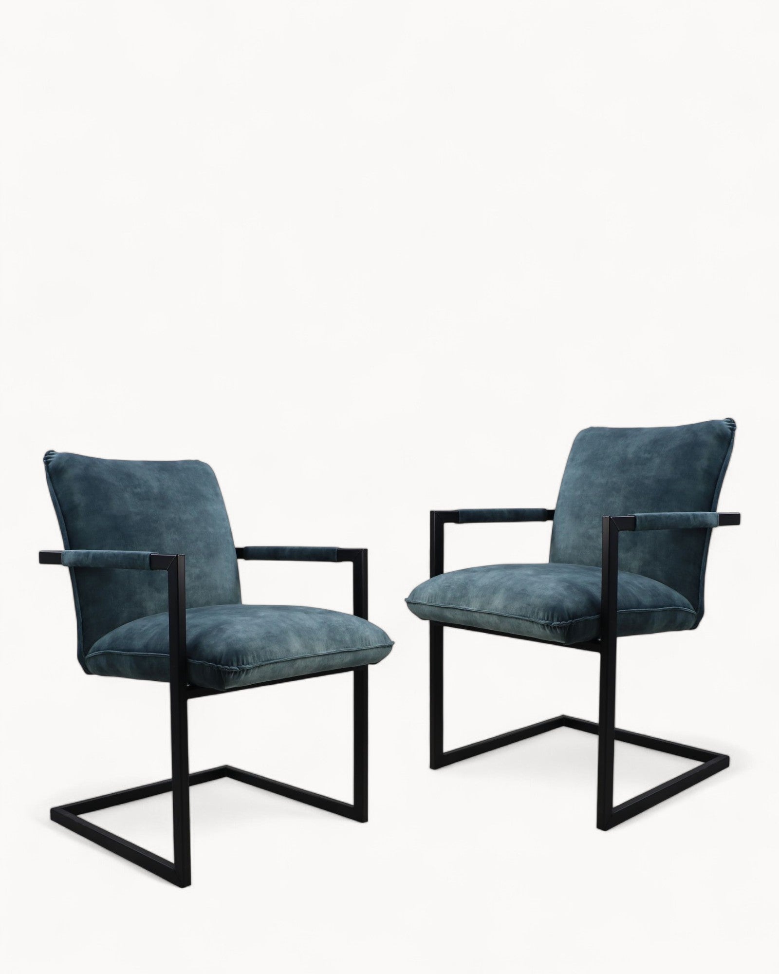 Hom & Ember - Dining Chairs Set of 2 Blue Velvet