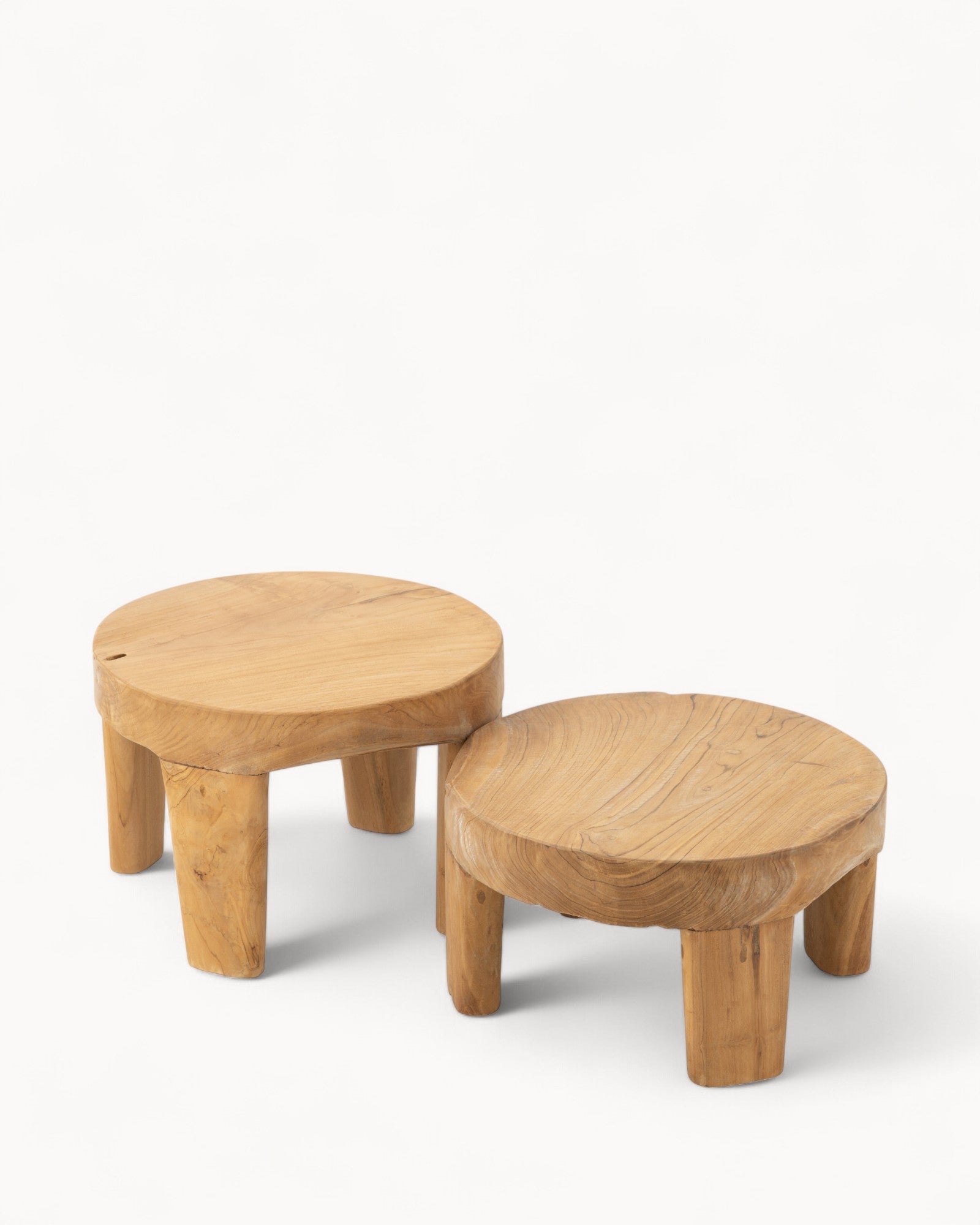 Hom & Ember - Nesting Tables Set of 2 Teak Look