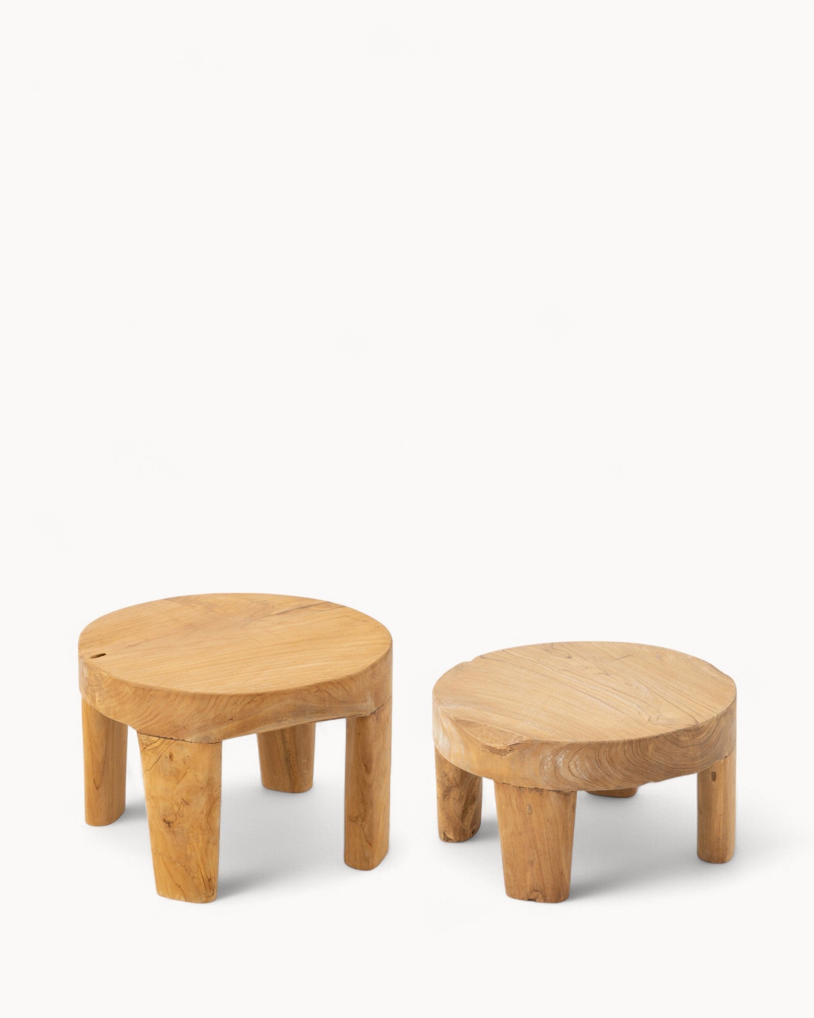 Hom & Ember - Nesting Tables Set of 2 Teak Look