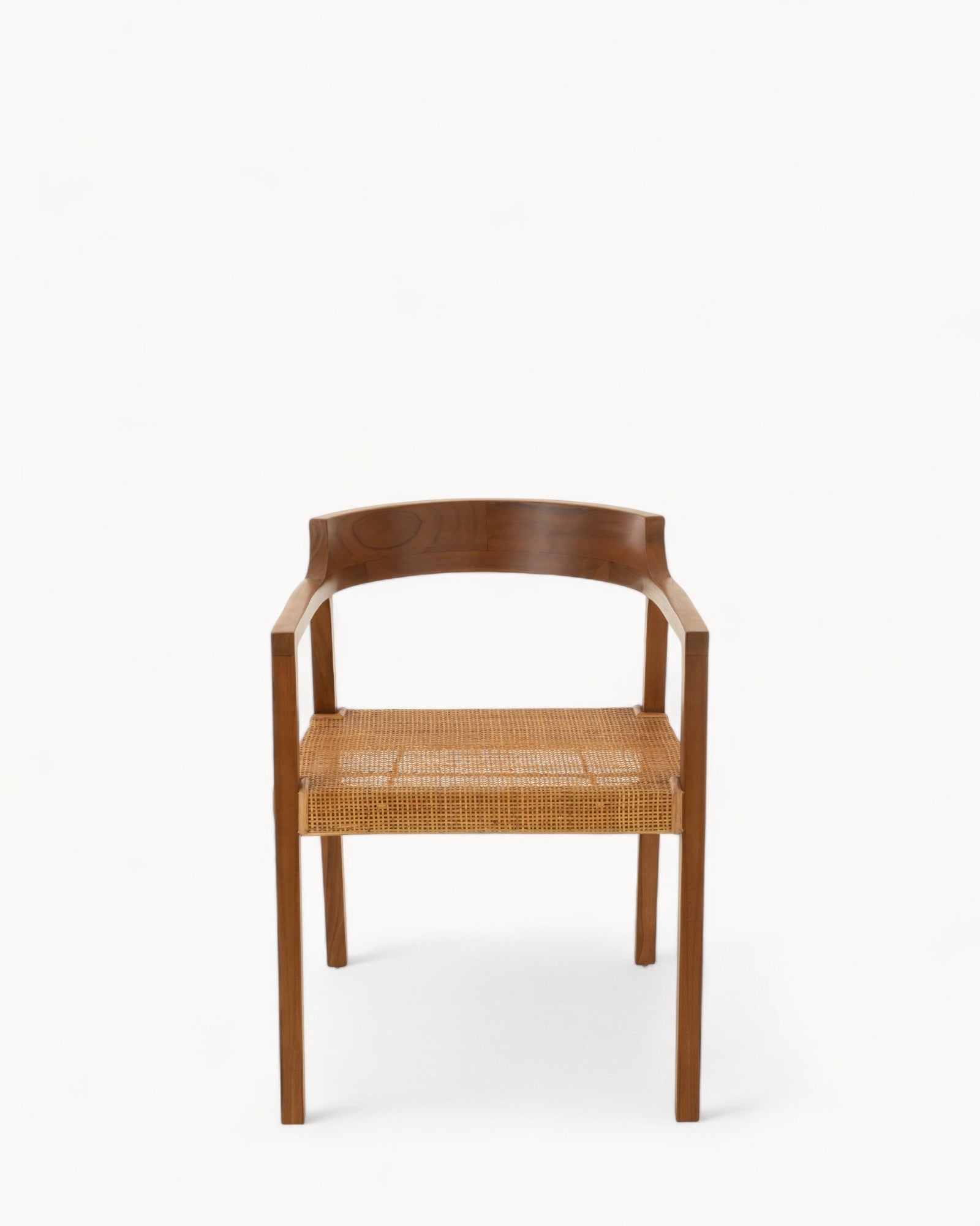 Hom & Ember - Dining Chair Teak and Rattan Look