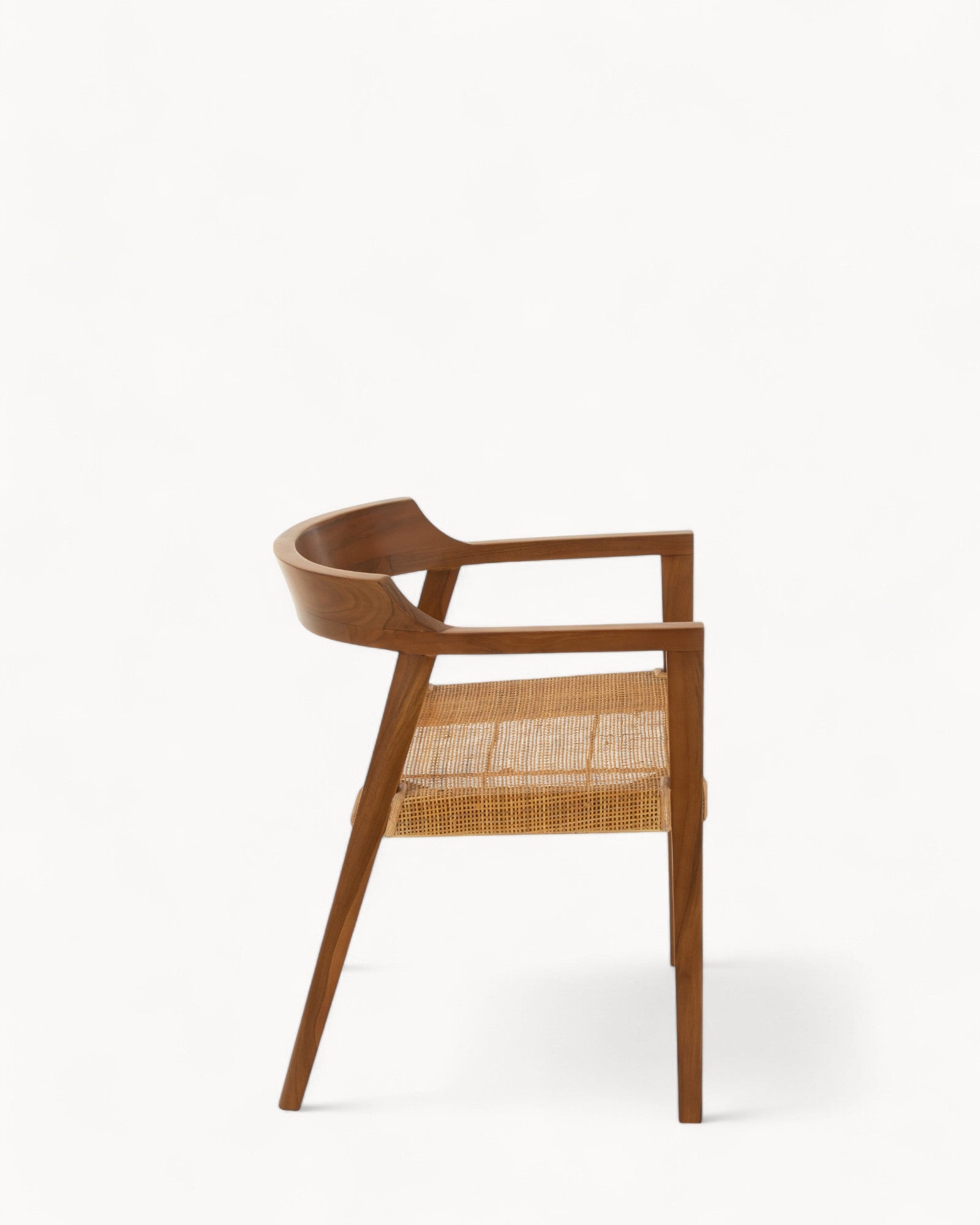 Hom & Ember - Dining Chair Teak and Rattan Look