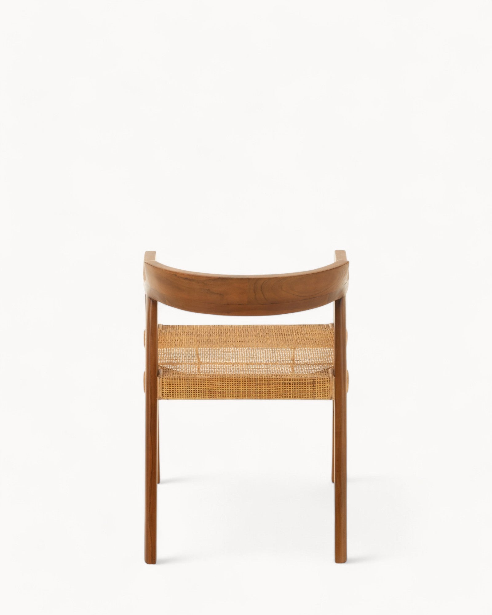 Hom & Ember - Dining Chair Teak and Rattan Look