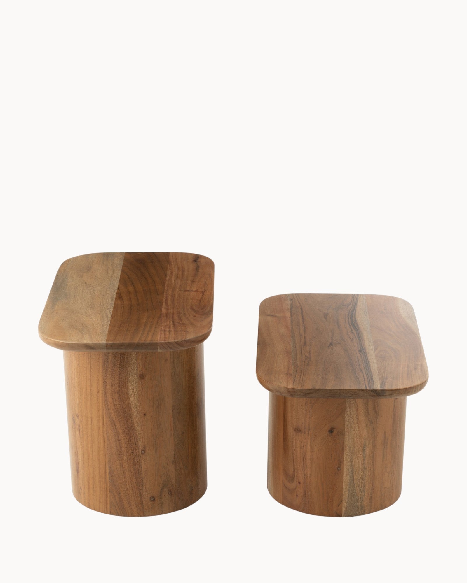 Hom & Ember - Side Tables Set of 2 Acacia and MDF