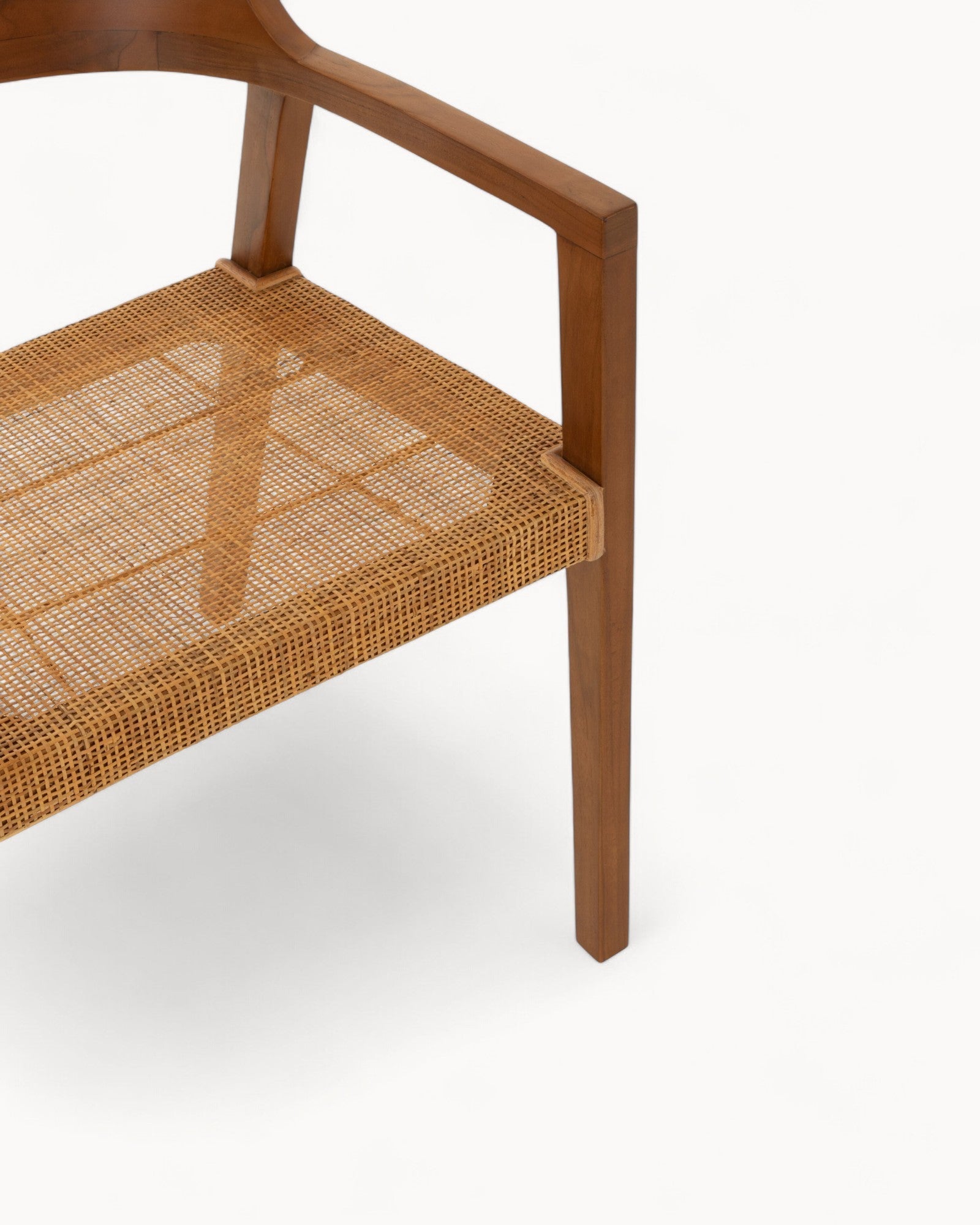 Hom & Ember - Dining Chair Teak and Rattan Look