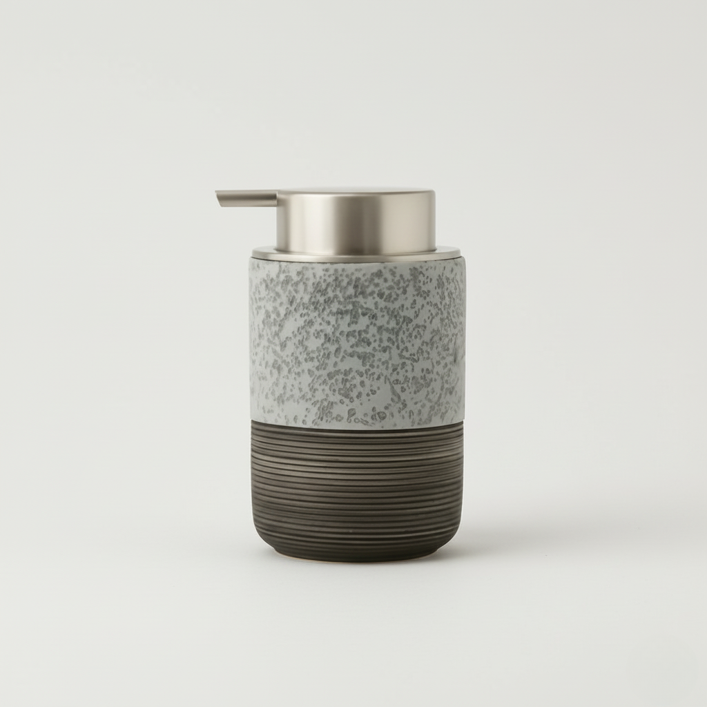 Hom & Ember – Elegant Ceramic Soap Dispenser for Modern Bathrooms with Timeless Charm