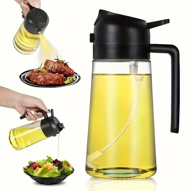 Hom & Ember – 2 in 1 Oil Dispenser 470ml for Precision Pouring - Hom & Ember