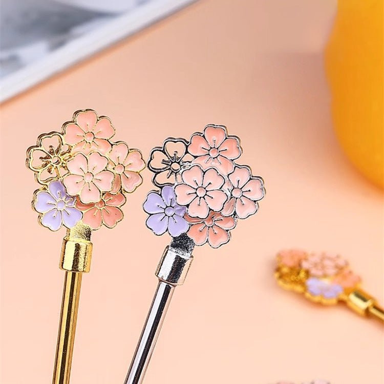 Hom & Ember – 2 - Piece Cherry Blossom Stainless Steel Coffee & Dessert Spoon Set for a Touch of Elegance - Hom & Ember