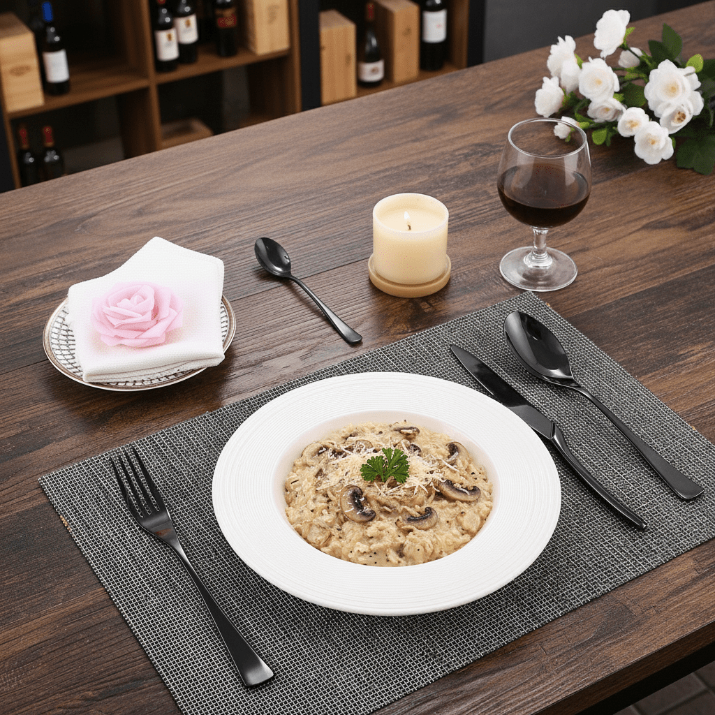 Hom & Ember – 24 - Piece Stainless Steel Cutlery Set, Monaco Design for Elegant Dining - Hom & Ember