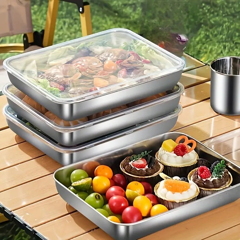 Hom & Ember – 3pcs Stainless Steel Food Storage Set for Freshness - Hom & Ember