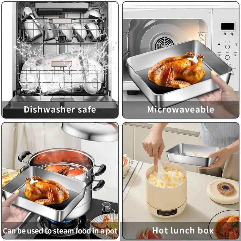 Hom & Ember – 3pcs Stainless Steel Food Storage Set for Freshness - Hom & Ember