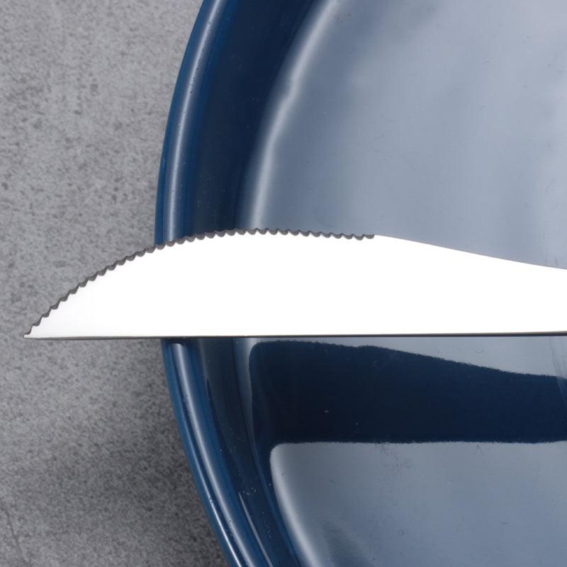 Hom & Ember – 5 - Piece Stainless Steel Cutlery Set with Black Handles for a Sleek Dining Experience - Hom & Ember