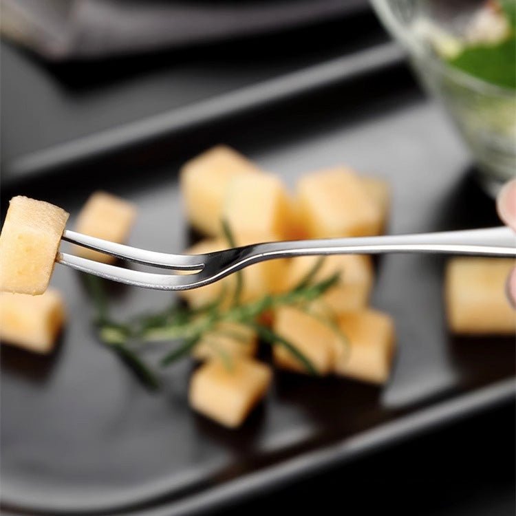 Hom & Ember – 5 - Piece Stainless Steel Fruit Fork Set for Elegant Dining - Hom & Ember