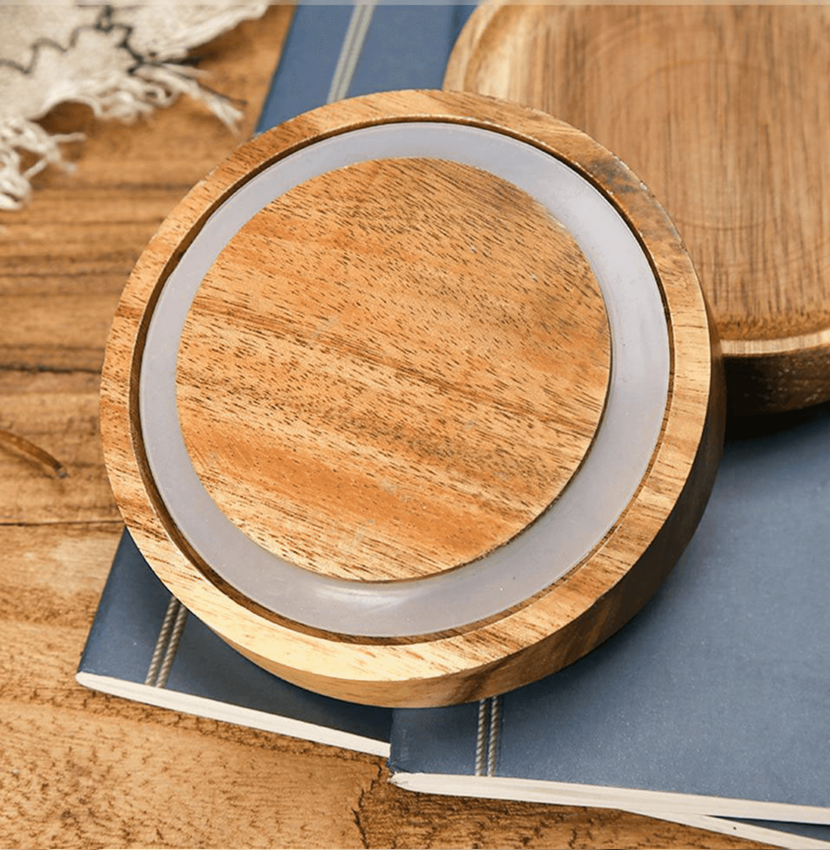 Hom & Ember – Acacia & Glass Food Bins - Hom & Ember