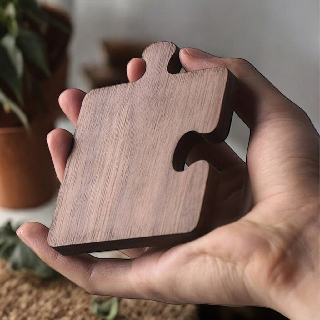 Hom & Ember – Alder Walnut Puzzle Coasters - Hom & Ember