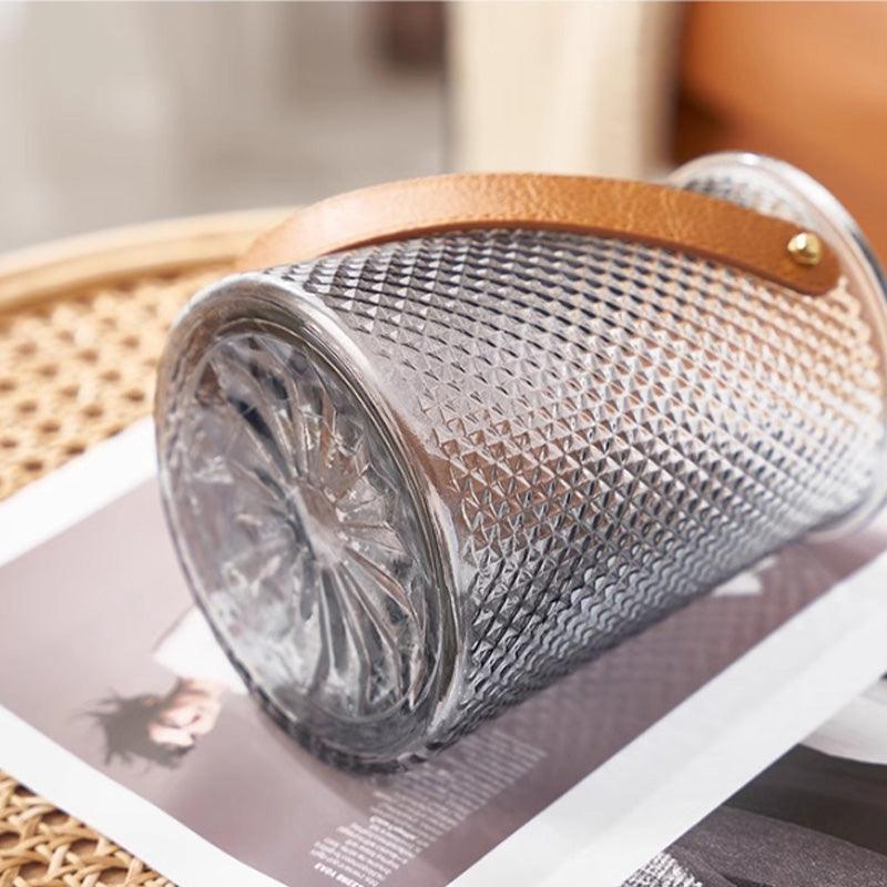 Hom & Ember – Artistic Leather Tote Glass Vase Collection for a Stylish Interior - Hom & Ember