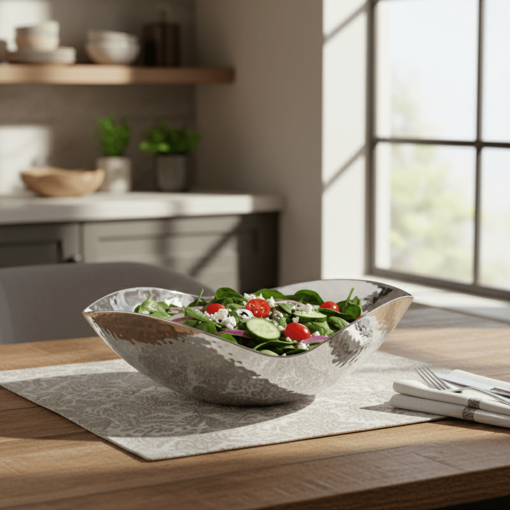 Hom & Ember – Asymmetrical Steel Bowl 20 cm Modern Sculptural Design - Hom & Ember