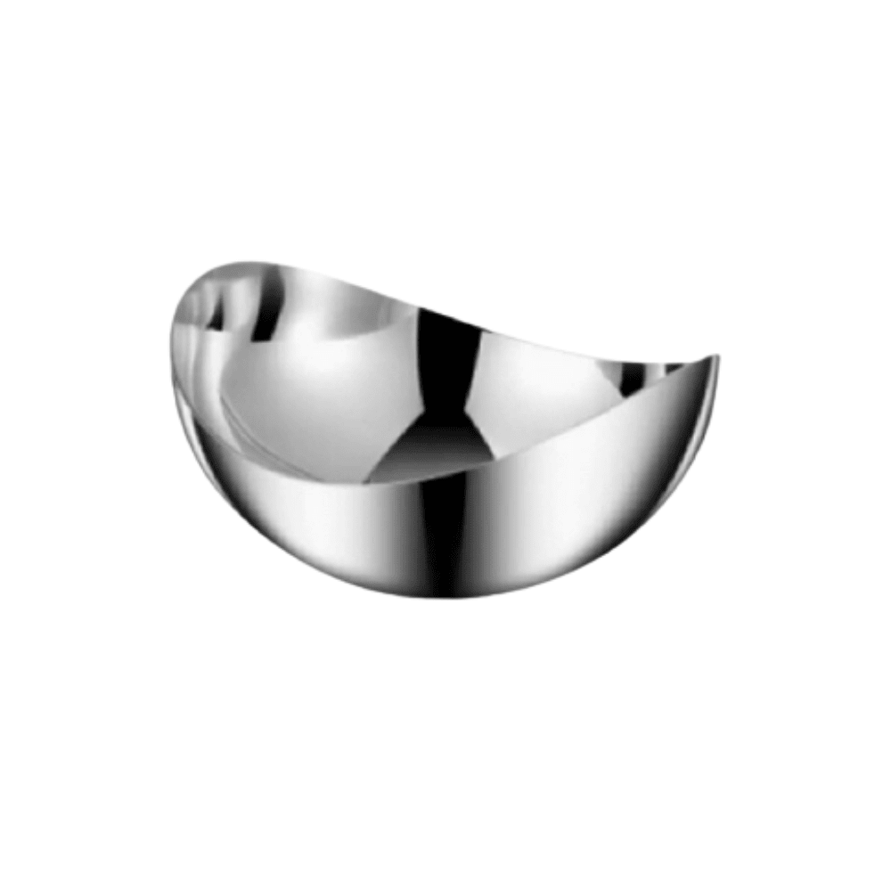 Hom & Ember – Asymmetrical Steel Bowl 20 cm Modern Sculptural Design - Hom & Ember