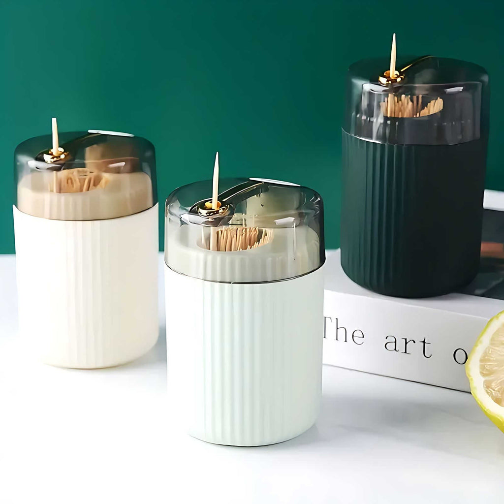 Hom & Ember – Automatic Pop - up Toothpick Holder for Easy Access - Hom & Ember