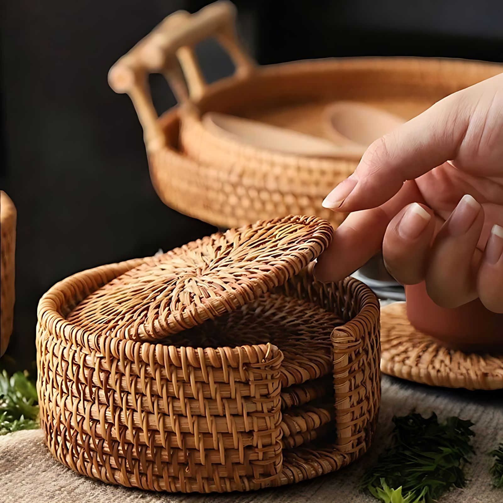 Hom & Ember – Bamboo Coasters - Hom & Ember