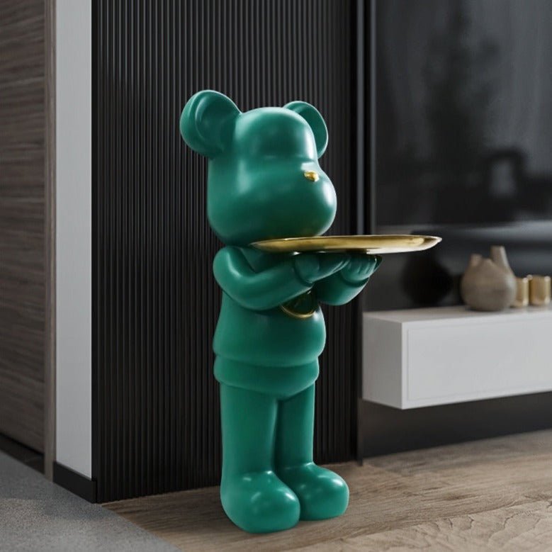 Hom & Ember – Bear Statue Tray Table for a Charming Touch - Hom & Ember