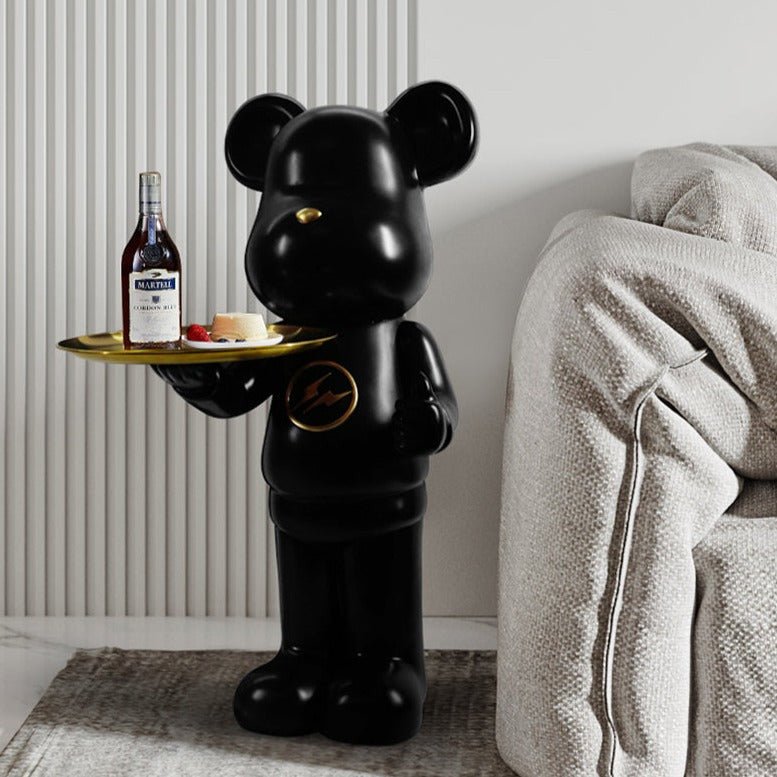 Hom & Ember – Bear Statue Tray Table for a Charming Touch - Hom & Ember