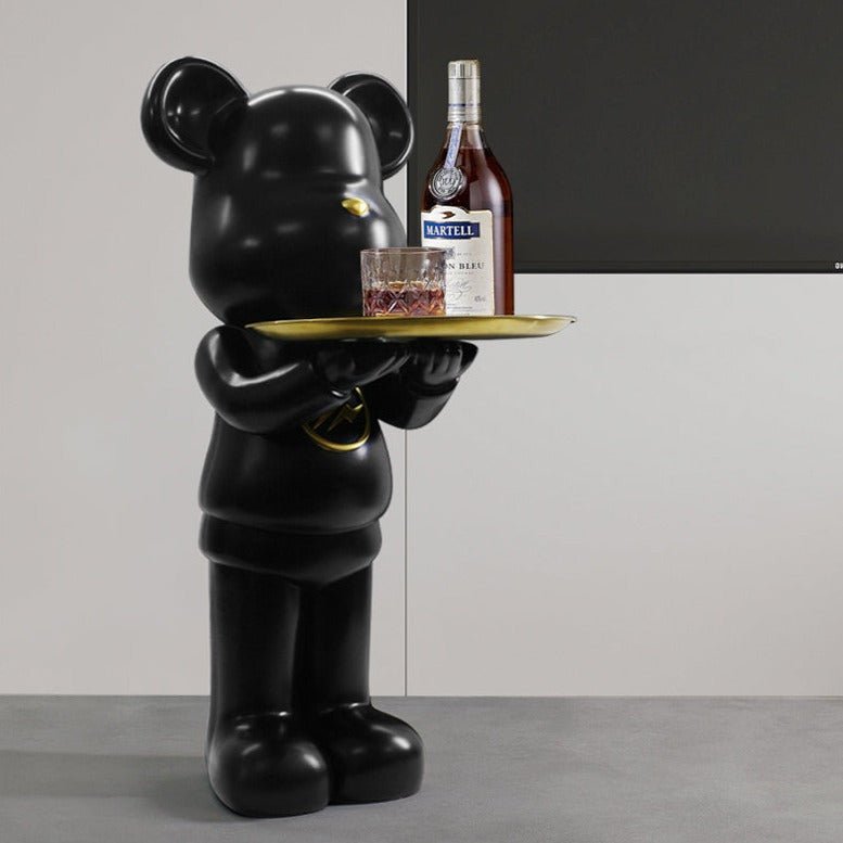 Hom & Ember – Bear Statue Tray Table for a Charming Touch - Hom & Ember