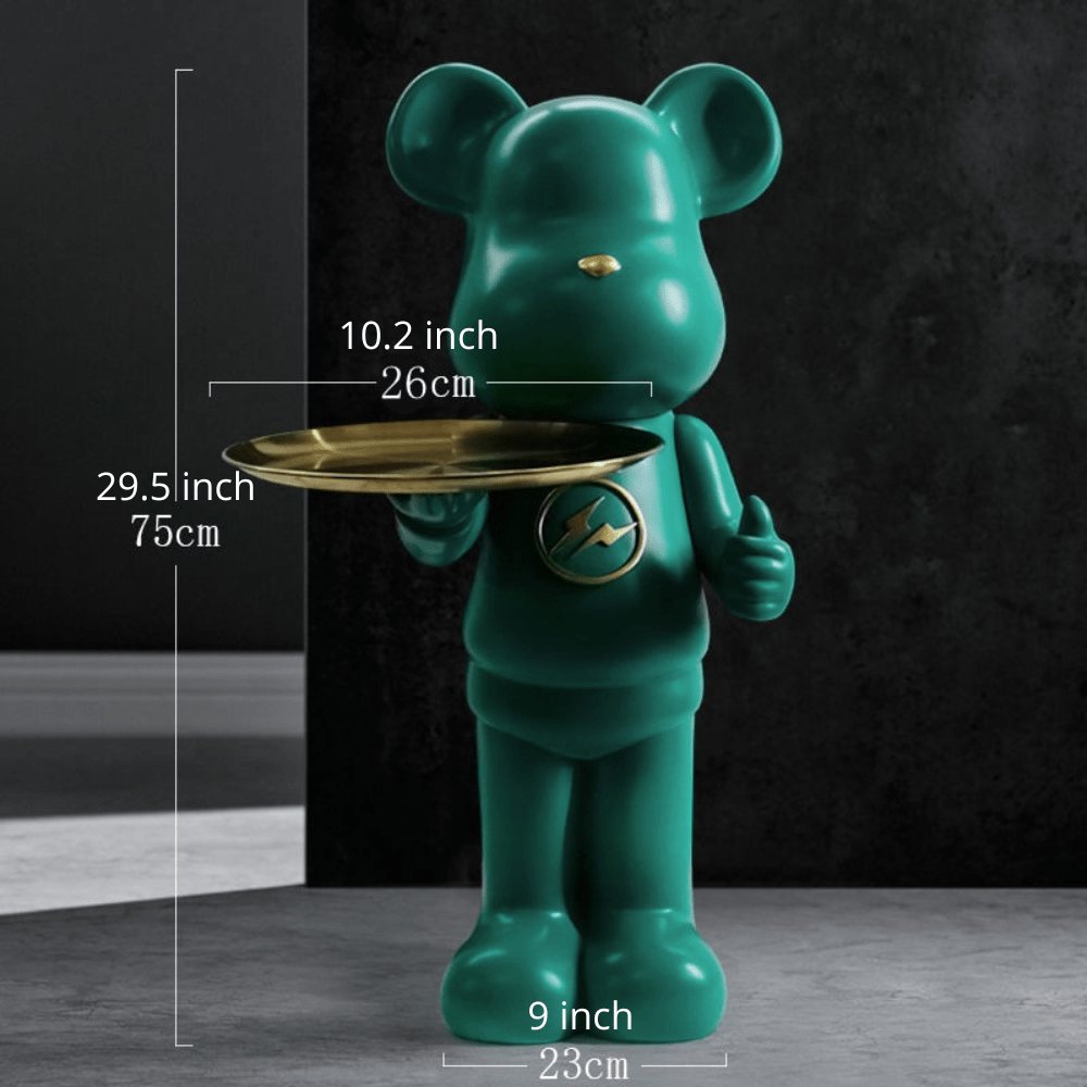Hom & Ember – Bear Statue Tray Table for a Charming Touch - Hom & Ember