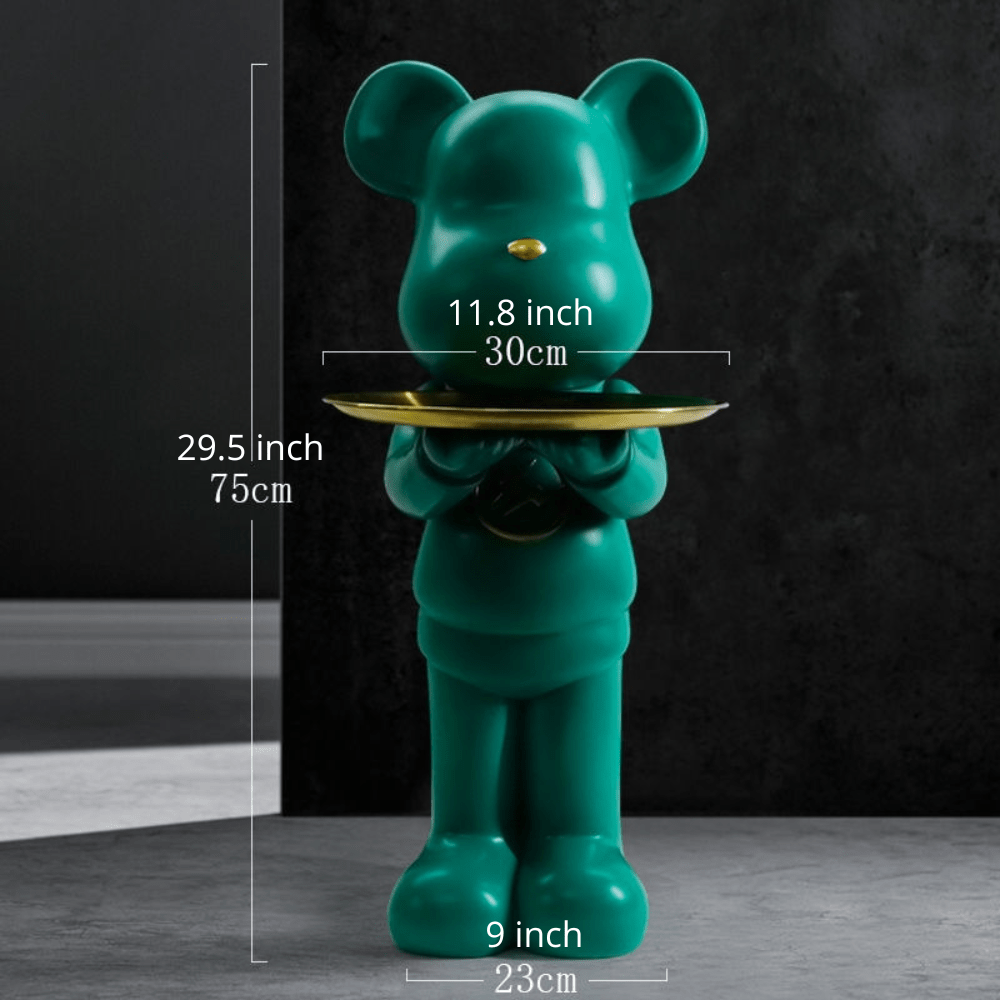 Hom & Ember – Bear Statue Tray Table for a Charming Touch - Hom & Ember