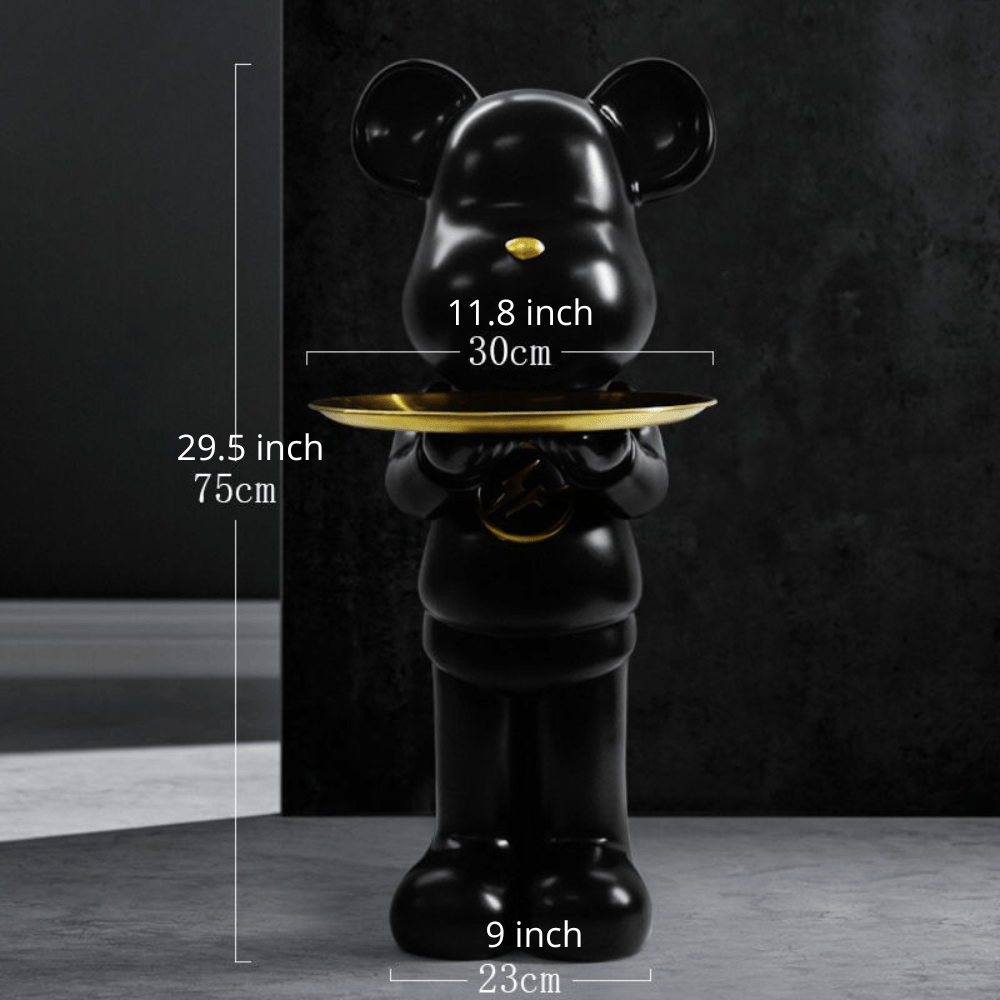 Hom & Ember – Bear Statue Tray Table for a Charming Touch - Hom & Ember
