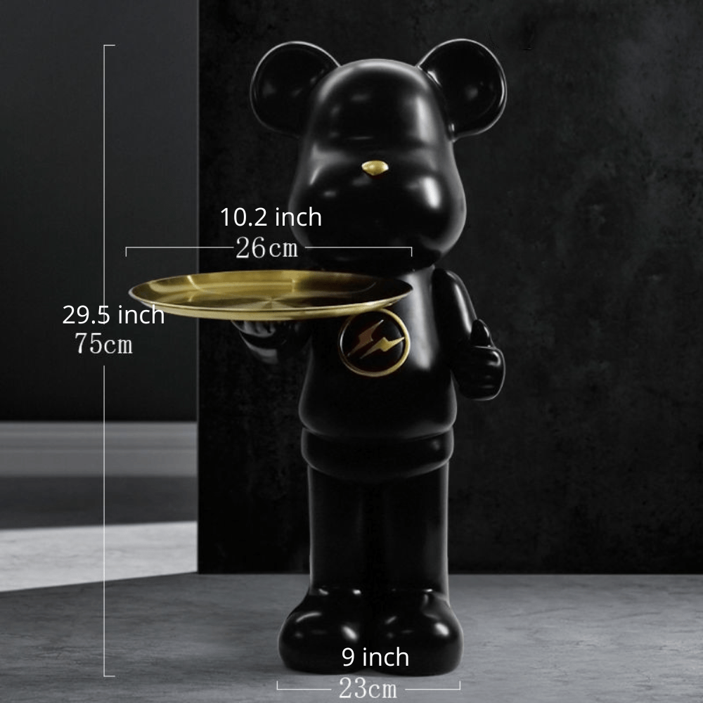 Hom & Ember – Bear Statue Tray Table for a Charming Touch - Hom & Ember