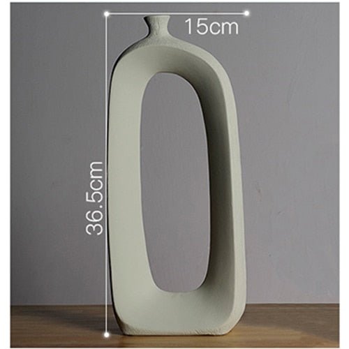 Hom & Ember – Brushed Ceramic Vase - Hom & Ember