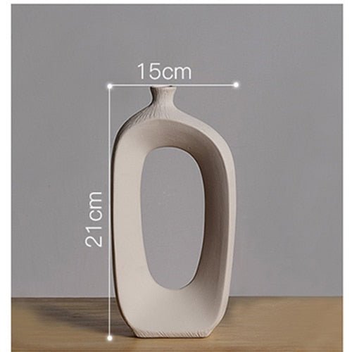 Hom & Ember – Brushed Ceramic Vase - Hom & Ember