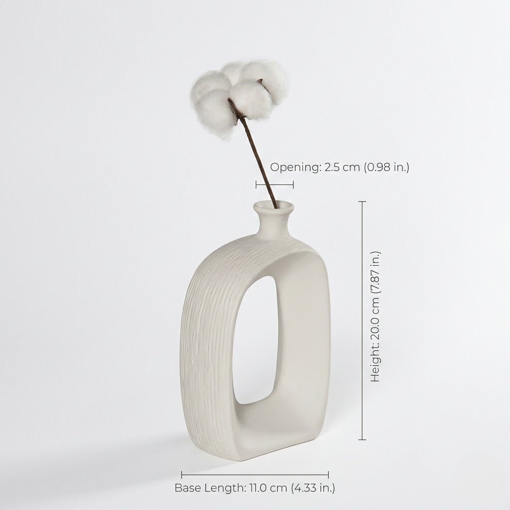 Hom & Ember – Brushed Ceramic Vase - Hom & Ember