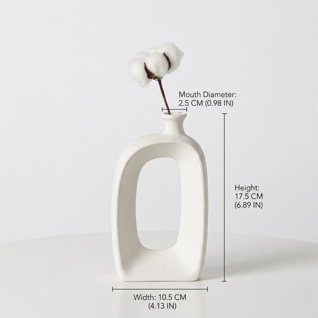 Hom & Ember – Brushed Ceramic Vase - Hom & Ember